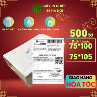  Giấy In Nhiệt A7 Tệp 500 Tờ Size 75x105 75x100 In Đơn Thương Mại Điện Tử 