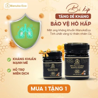  Mật Ong Manuka Eco Úc MGO 265+ 550+ nguyên chất tự nhiên giúp tăng sức đề kháng bảo vệ hô hấp duy trì sự trẻ trung 