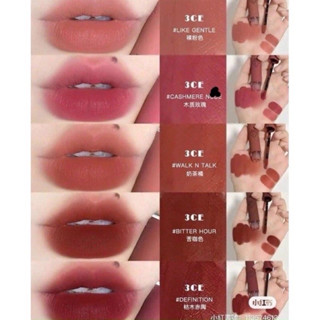   ĐMN  Son Kem Lì 3CE Velvet Lip Tint - Mẫu 2021- Bitter Hour - Walk N Talk - Cashmere Nude-Definition-Like Gentle 