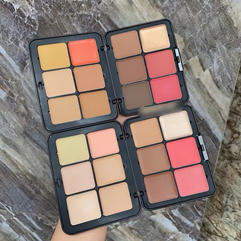 Bảng che khuyết điểm, má hồng MAKE UP FOR EVER (MUFE) HD Skin Harmony 1 +Tặng kèm Cọ nền MAKE UP FOR