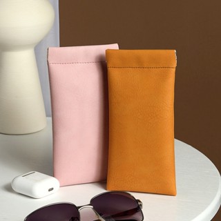 🎶Túi Da PU Đựng Bảo Vệ Mắt Kính Chống Nước In Chữ Đơn Giản