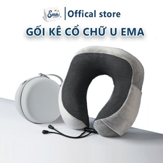  Gối kê cổ chữ U cao su non EMA -Chống đau mỏi cổ thoải mái làm việc văn phòng ngồi tàu xe du lịch 