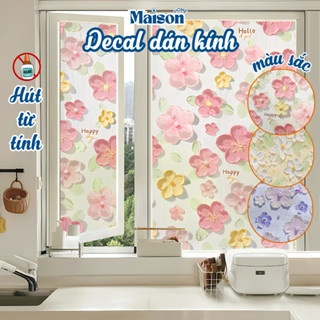 [LOẠI DÀY] Giấy Dán Kính Cửa Sổ 3D Chống Nắng, Decal Dán Kính Không Dùng Keo Đời Mới Chống Nhìn Trộm