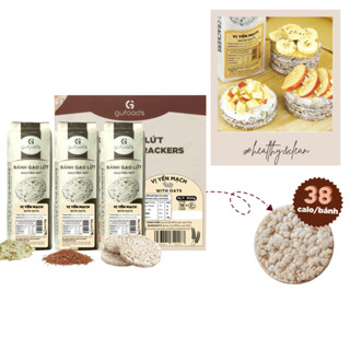 Bánh ăn kiêng gạo lứt GUfoods vị Yến mạch - Không chiên dầu, Không đường, Eatclean, Thực dưỡng, Tập gym (170g/300g/510g)