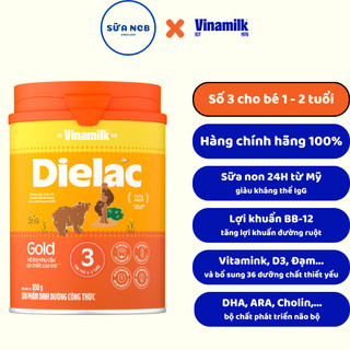   Chính Hãng  Sữa bột Sữa bột Dielac Gold chính hãng Vinamilk số 3  1 - 2 tuổi  - Lon 850g 1.4kg 