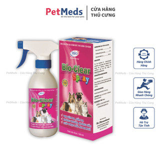  BIO CLEAR SPRAY Chai Xịt Trị Nấm Da Viêm Da Sát Khuẩn và Phục Hồi Da Cho Chó Mèo 