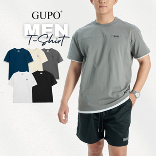 Áo Phông Nam Layer Cổ Tròn GUPO Local Brand Vải Cotton Thoáng Mát Tay Ngắn Trẻ Trung