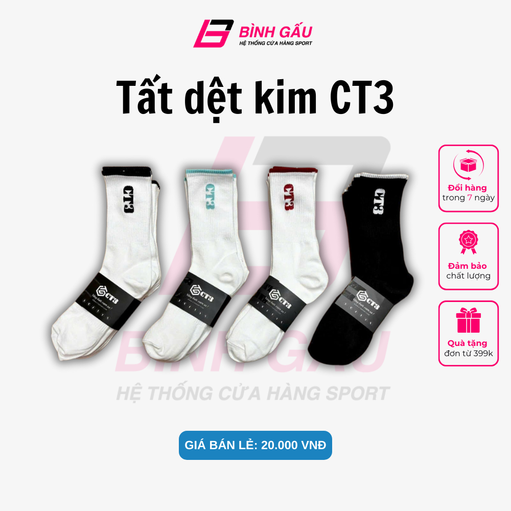 Tất bóng đá dệt kim CT3, Tất dệt kim thể thao CT3