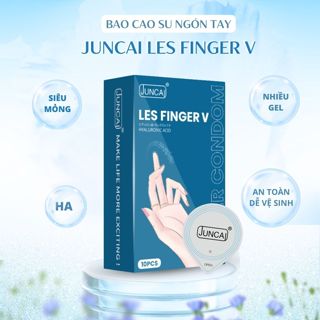  Bao cao su ngón tay dành cho nam và nữ Juncai LES FINGER siêu mỏng nhiều gel hương dịu nhẹ 