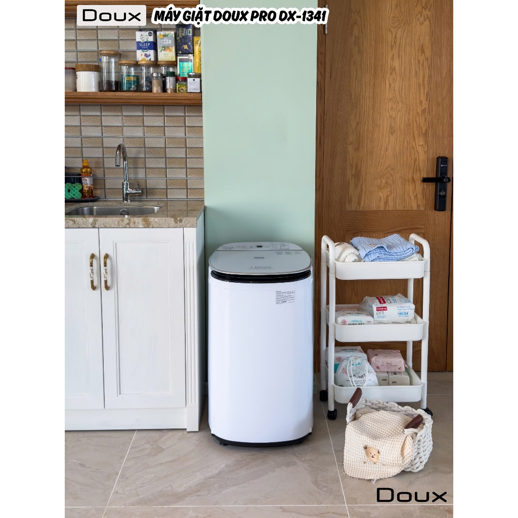 Máy Giặt Mini Doux Pro Wash System, 12 Chức Năng, Giặt Sấy, Màn Hình Cảm ứng, 65 Độ Tiêu Diệt Vi Khuẩn