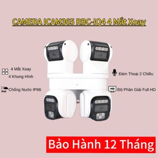  Camera Ngoài Trời 4 Mắt RBC IQ4 iCam365 Xoay 360 Trên App 4 Màn Hình W950 yoosee 3 màn hình Loa to 