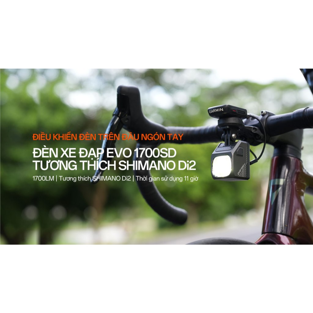 Đèn siêu sáng EVO1700SD hỗ trợ Shimano Di2