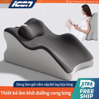 Gối Memory Foam đa năng ICON - Giảm đau vai gáy, ngủ ngon & đọc sách, thiết kế công thái học