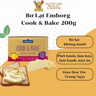  Bơ lạt Emborg Cook & Bake 200g bơ lạt Emborg làm bánh quy bơ sữa làm kẹo sữa bơ nấu ăn 