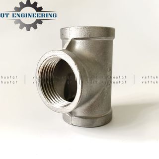 Tê Ren Đều Inox 304 Size 60,76,90 (mm)
