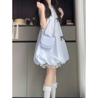 [HÀNG LOẠI 1] Váy Babydoll Xanh Moka - Kèm video thật