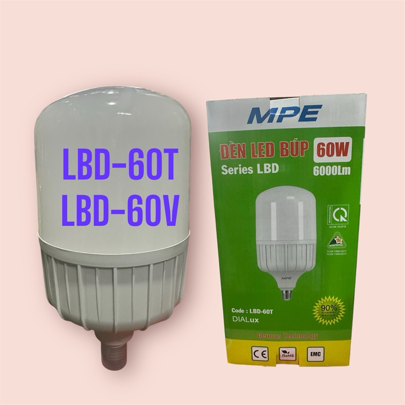 BÓNG LED BULB 60W CAO CẤP MPE LBD-60 ( TIÊU CHUẨN CHÂU ÂU ) - MPE SMART FACTORY
