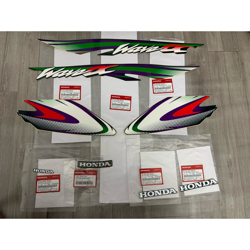 Tem Wave Alpha Xanh Nhớt - Đời Xe Lốc Trắng