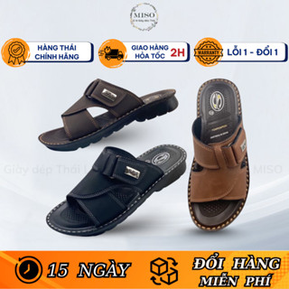  Dép Da Nam Trung Niên Microfiber Thái Lan Footniks 4405 0916M  Không Thấm Nước Đế Cao Su Chống Trơn 