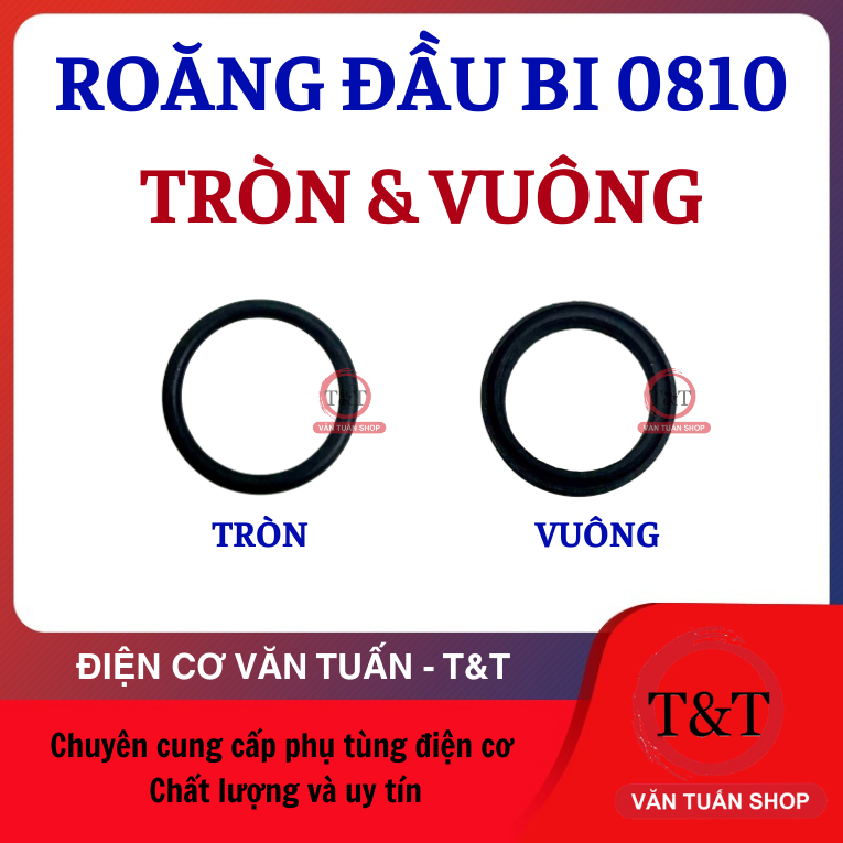 Roăng đầu bi đục 0810 ( Tròn + Vuông ), roăng đầu bi 0810 2 loại tròn và vuông