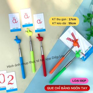 (Loại đẹp) Chỉ bảng ngón tay dài 0.5m dụng cụ giảng dậy giáo viên vpp Diệp Lạc