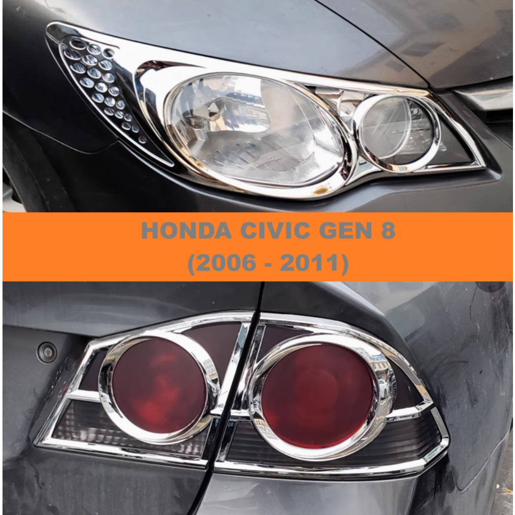 Ốp đèn cho Honda Civic Gen 8 2006 - 2008, Honda Civic 2006 – 2008