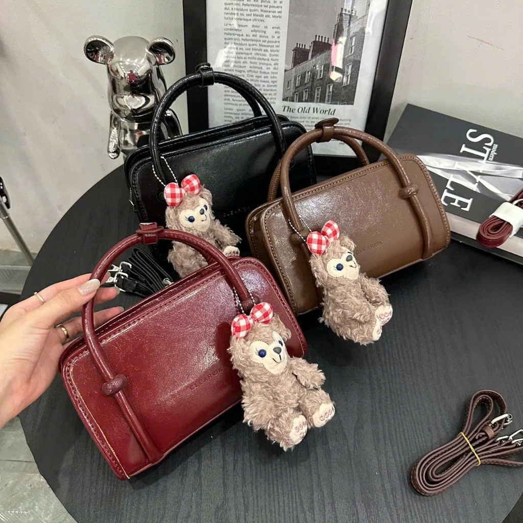 Túi Xách Cầm Tay Nữ Dáng Hộp Quai Xách Phối Nut Da Mềm Nổi Bật Đi Làm, Đi Chơi Phong Cách Hàn Quốc DK159 | BigBuy360 - bigbuy360.vn