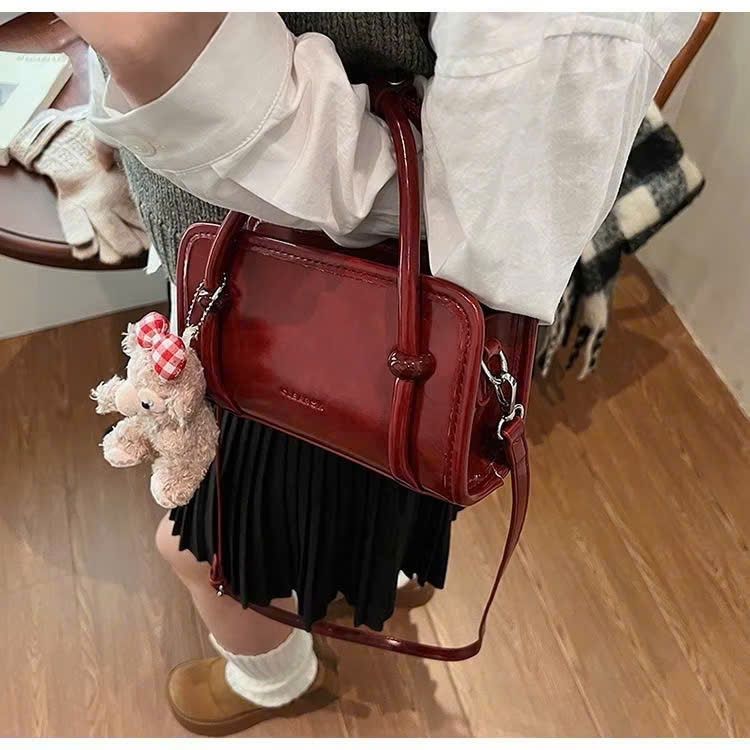 Túi Xách Cầm Tay Nữ Dáng Hộp Quai Xách Phối Nut Da Mềm Nổi Bật Đi Làm, Đi Chơi Phong Cách Hàn Quốc DK159 | BigBuy360 - bigbuy360.vn