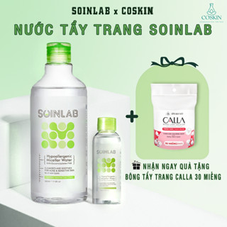 Nước tẩy trang SOINLAB Chính Hãng 500ml dành cho Da Dầu Mụn, Da Nhạy Cảm, Da Khô, Sạch sâu dịu nhẹ