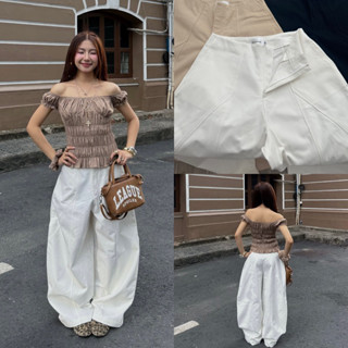 FINNIE DEROSE PANTS - Quần Kaki Derose Ống Rộng Form HaRem Lưng Trơn Đi Viền