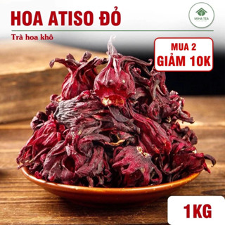Hoa atiso đỏ 1kg, trà hoa hibicus, hoa bụp giấm, hoa dâm bụp thơm, đẹp, nguyên cánh