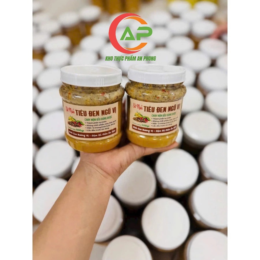 1 hủ MUỐI SỮA TIÊU ĐEN 500gr(giao hỏa tốc TPHCM)