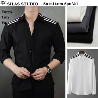 (New Item) Áo sơ mi SILAS CONAL S01 Trơn Viền Vai - Cổ Tay Dài Nam Cotton Chéo Giấu Cúc Form Rộng