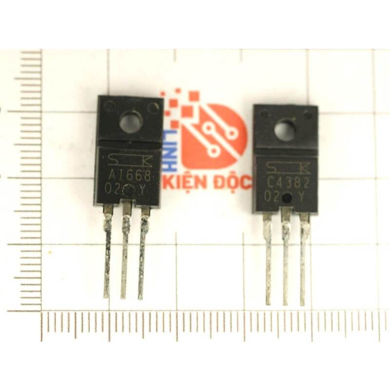 Cặp sò A1668 PNP và C4382 NPN 200V 2A TO-220F (1 cặp)