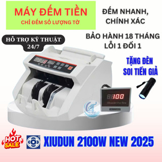 Máy đếm tiền mini Xiudun 2100W, có màn hình rời, nhỏ gọn, kèm màn hình rời, bảo hành 18 tháng
