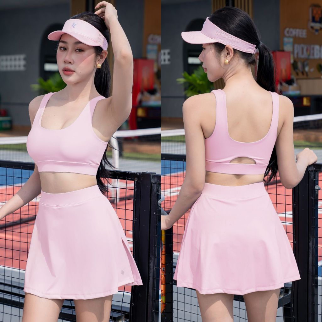 Set bộ thể thao nữ Reeta chất vải mềm min,co giãn.tập tennis,pickleball,cầu lông áo bra ft chân váy (027-061) | BigBuy360 - bigbuy360.vn