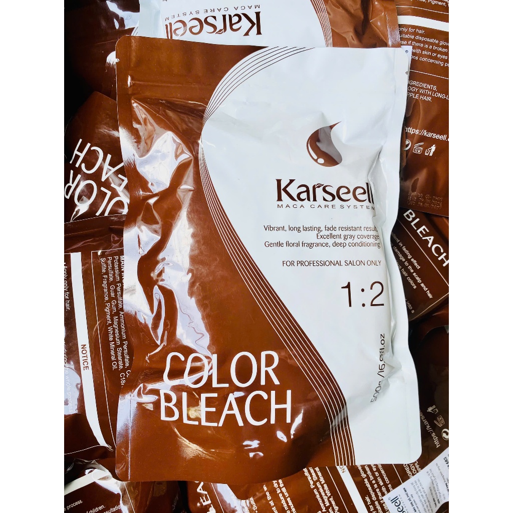 Bột Tẩy Tóc Cao Cấp KARSEELL Maca Care System Color Bleach nâng sáng 500g
