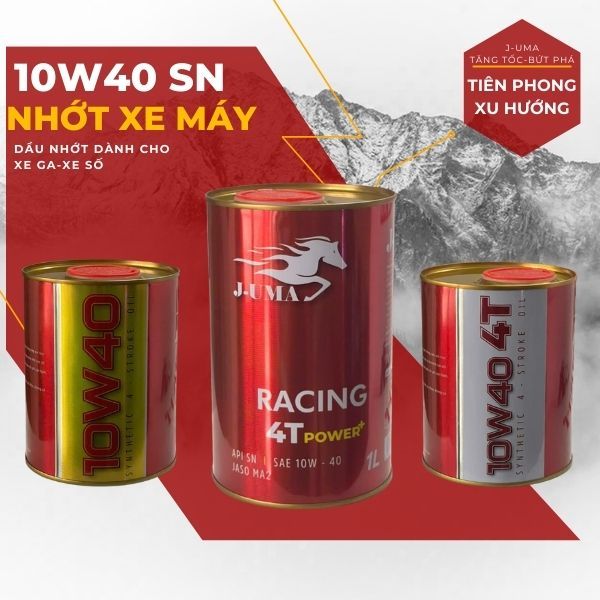 Dầu Nhớt Xe Máy J-UMA Siêu Cao Cấp Full Synthetic 10W40 SN