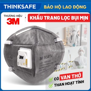  Khẩu trang than hoạt tính 3M 9541V có van lọc hơi hữu cơ mùi kháng khuẩn bụi mịn phòng dịch Khẩu trang 3M - THINKSAFE 