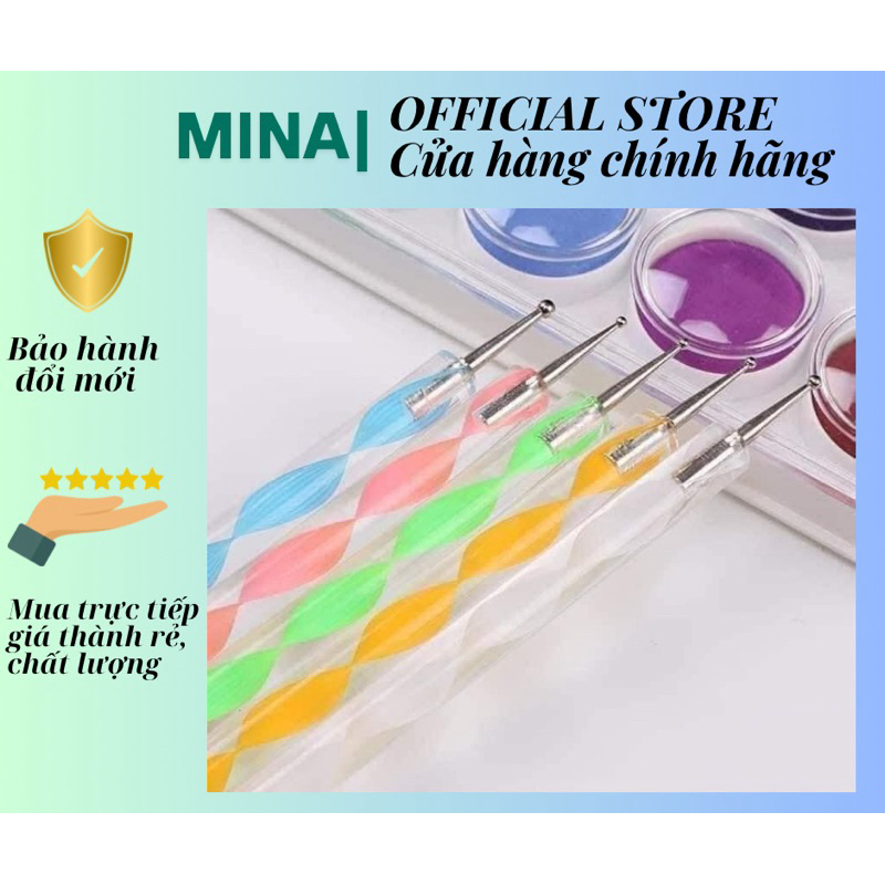 Sét 5 bút chấm bi, bút chấm bi - mina nail