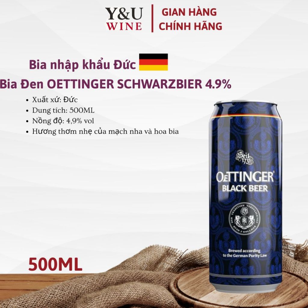 Bia Đen OETTINGER SCHWARZBIER 4.9%