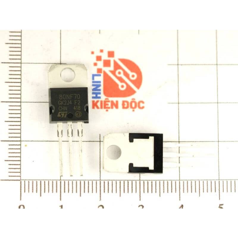 [Combo 5 chiếc] 80NF70, STP80NF70 Mosfet Kênh-N 68V/98A TO-220