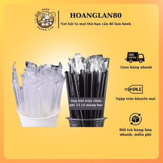 Ống hút trà sữa trân châu (10 cái loại to)