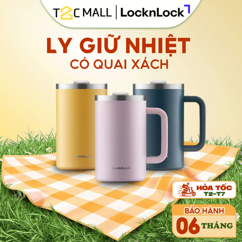 Cốc Giữ Nhiệt LocknLock Flat Table Mug 730ml Có Quai Cầm LHC4320 - T2CMall