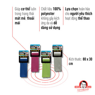 Khăn Lạnh Thể Thao UNCLE BILLS Đa Năng Thấm Hút Mồ Hôi Hiệu Quả 80x30cm - AG2082