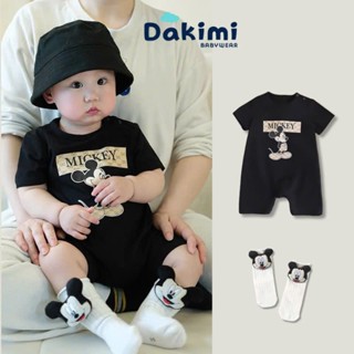Bodysuit cho bé hình thú ngộ nghĩnh, Body đùi Mickey bé trai bé gái chất thun mềm mịn, Đồ sơ sinh bé trai bé gái 0-12M