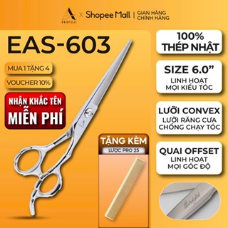   SALE1.1 TẶNG LƯỢC PRO25  Kéo Cắt Tóc   Răng Cưa Chống Chạy Tóc  AKAFUJI EAS 603 SIZE 6.0 inches Thép Nhật Cao Cấp 