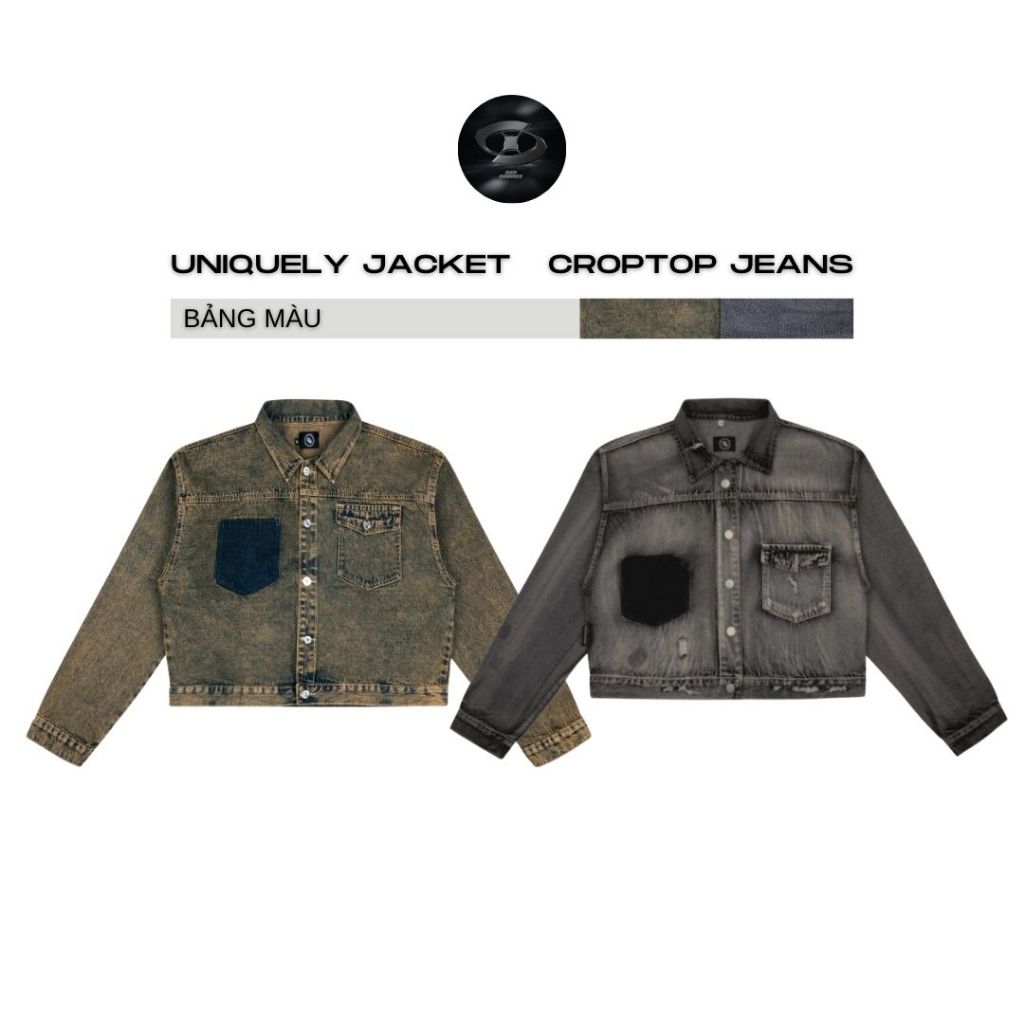 Bad Choices | Áo khoác JEANS form croptop UNIQUELY phong cách Menswear
