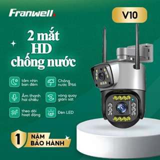 V380 V10 Camera quan sát ngoài trời Camera kép Wifi kết nối với điện thoại di động Ống kính kép Chống nước