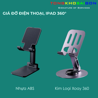 [Giá Rẻ] Giá đỡ điện thoại để bàn gấp gọn, chất liệu kim loại xoay 360 độ #TKSG...........